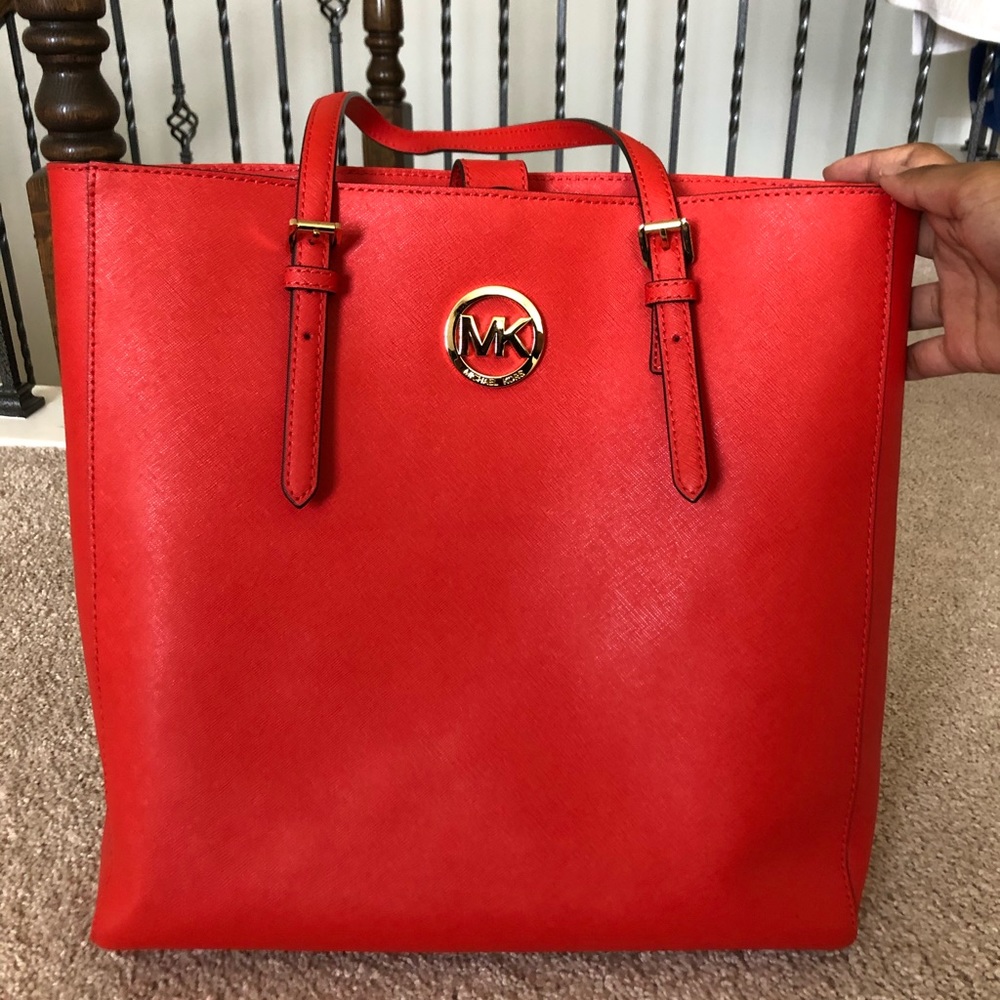 Red Michael Kors tote